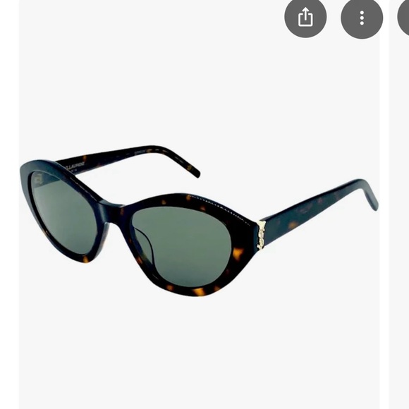Chic Tortoise Saint Laurent logo cat eye SL M60 Sunglasses